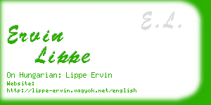 ervin lippe business card